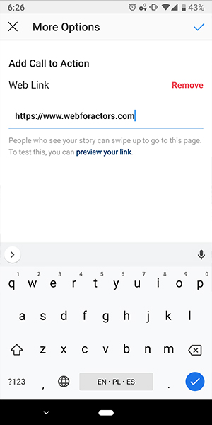 Enter link for Web For Actors #webforactors