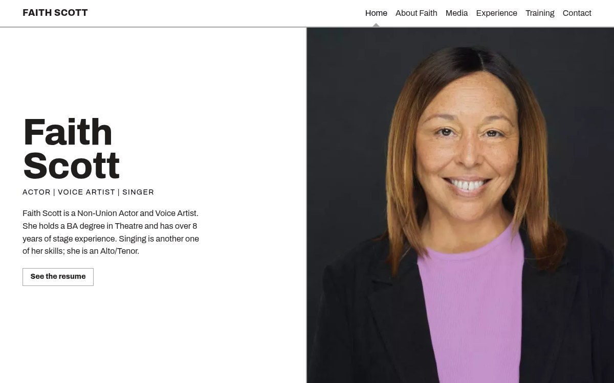 Faith Scott's website